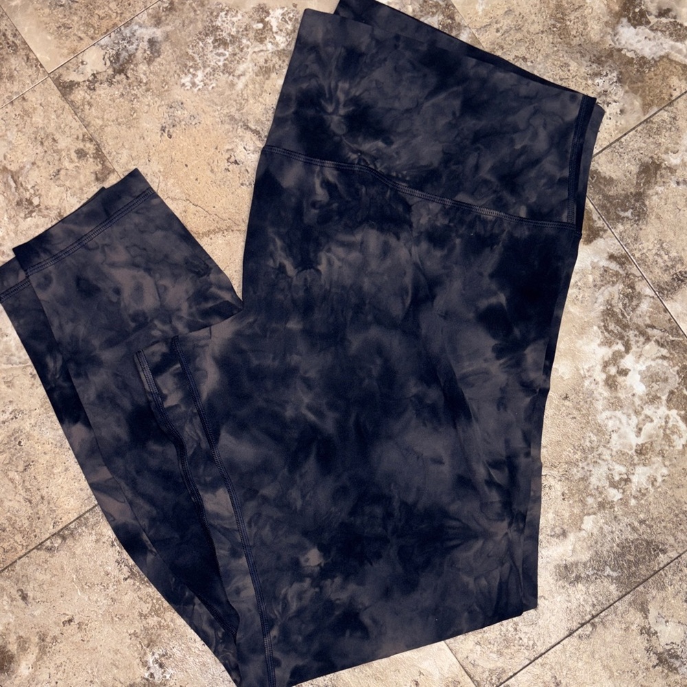 lululemon athletica Black Tie-Dye High-Rise Leggings